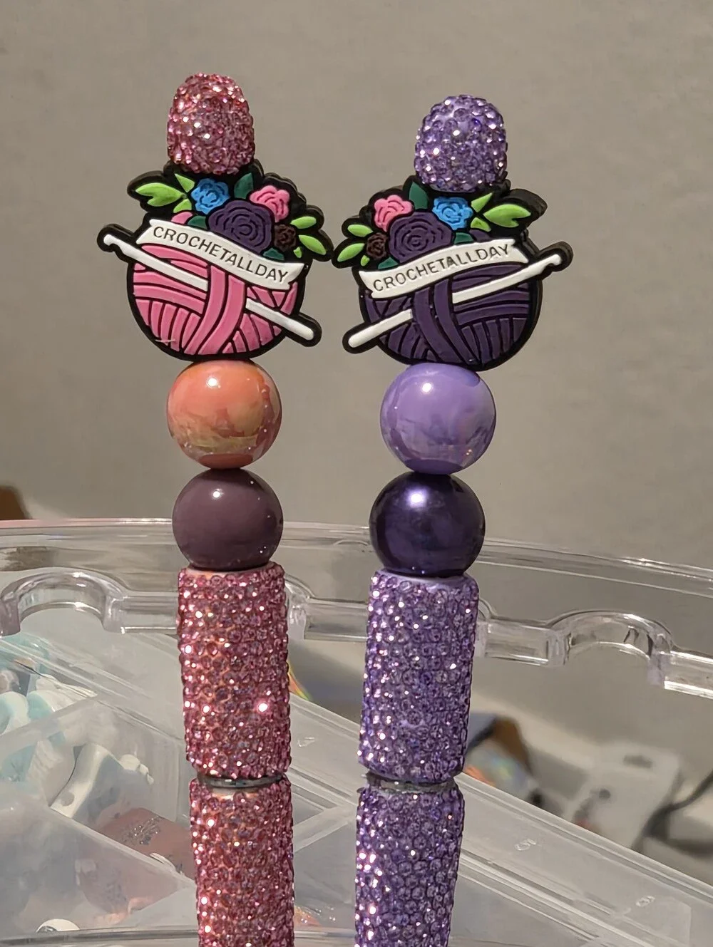 Crochet All Day Custom Beadable Rhinestone Pen